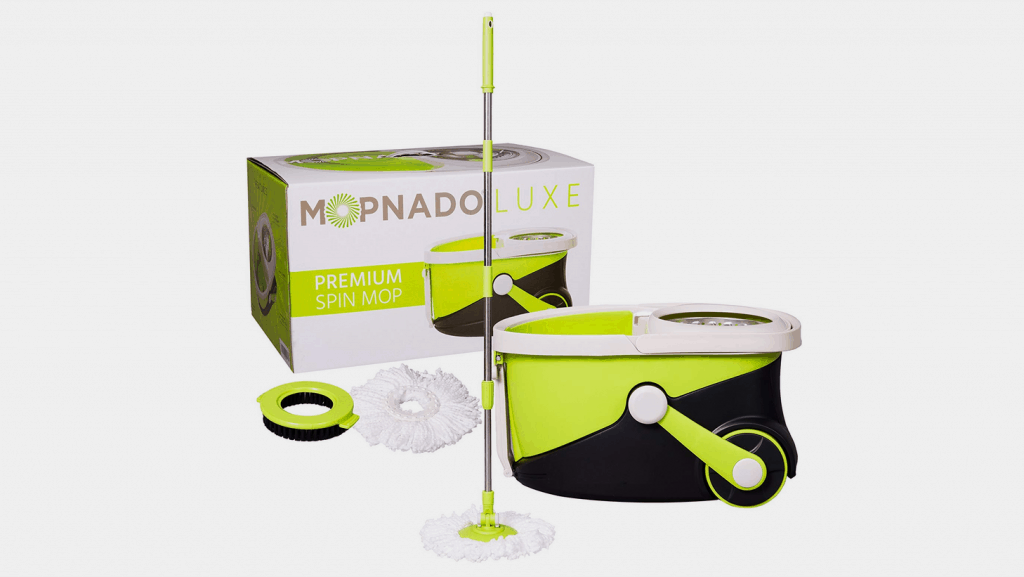 Mopnado Stainless Steel Deluxe Rolling Spin Mop